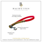 Poignée personnalisée pour chien, bi-matière, en 16mm
