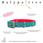 Collier bicolore YUKI en biothane 19mm