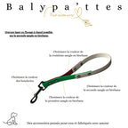Poignée tricolore en biothane