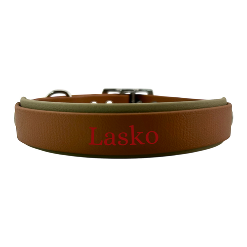 Collier bicolore LASKO en biothane 16mm