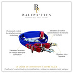 Laisse multiposition personnalisée pour chien, tricolore en biothane