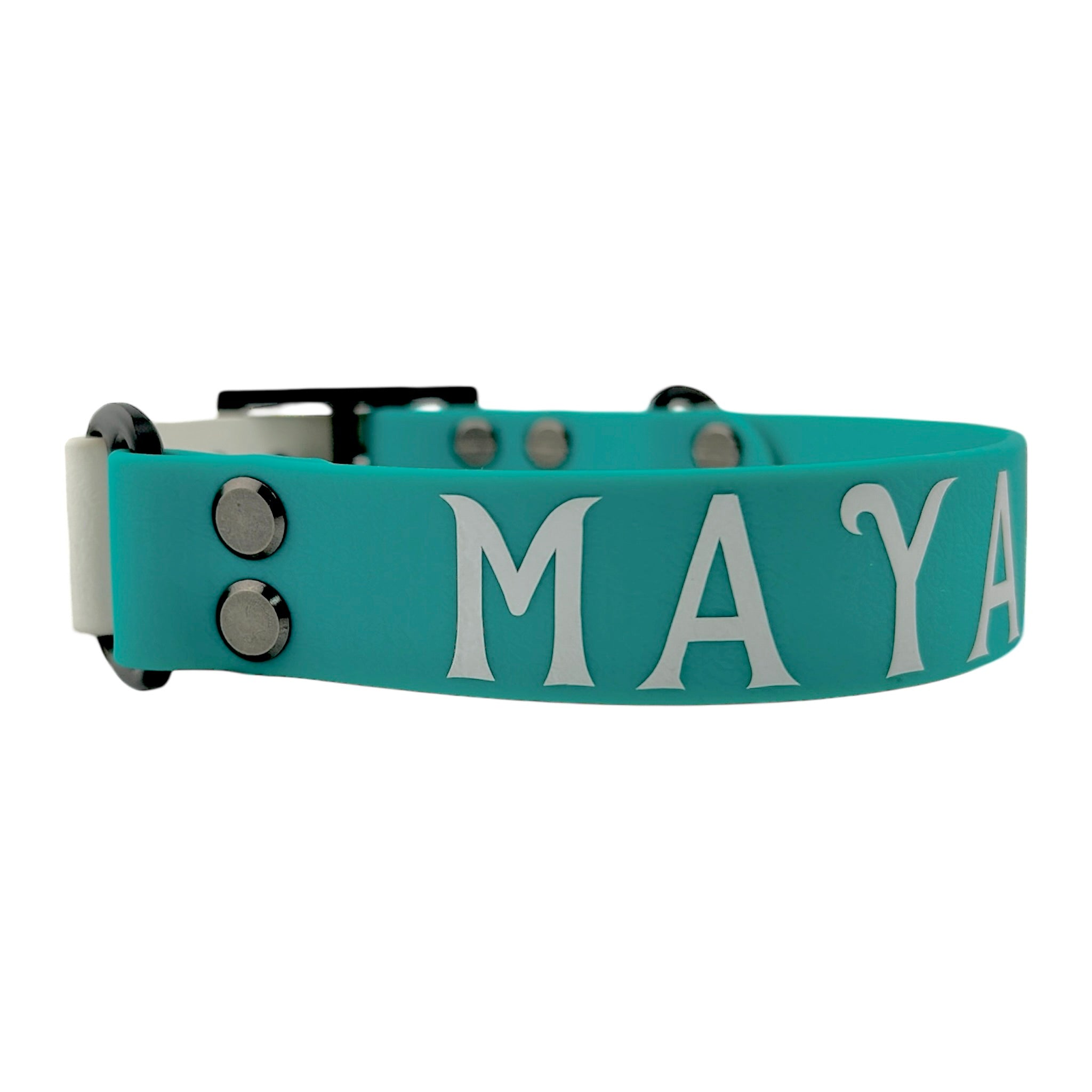 Collier bicolore MAYA en biothane 16mm