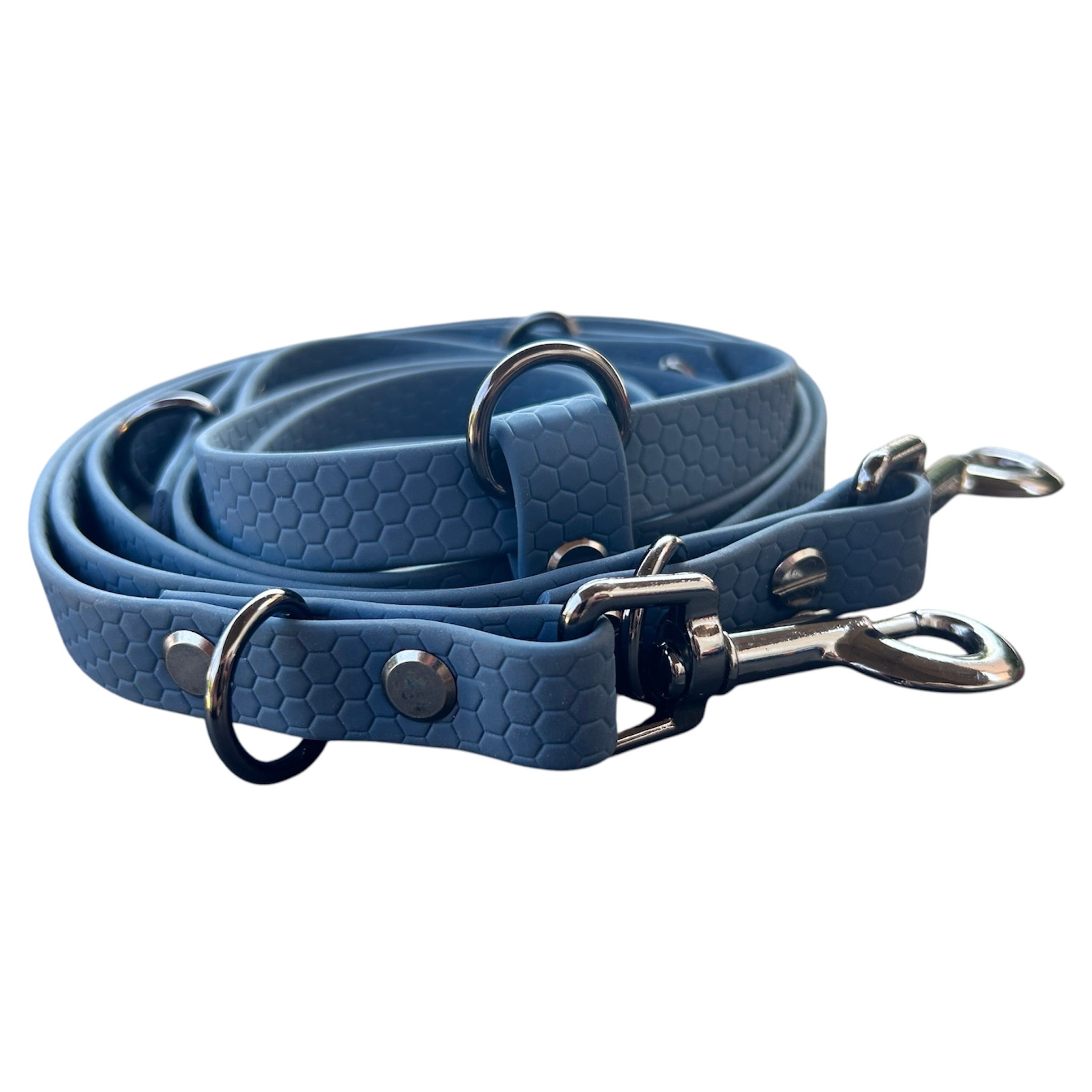 Laisse multiposition personnalisée pour chien, unie en hexa