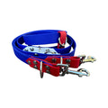 Laisse multiposition personnalisée pour chien, tricolore en biothane
