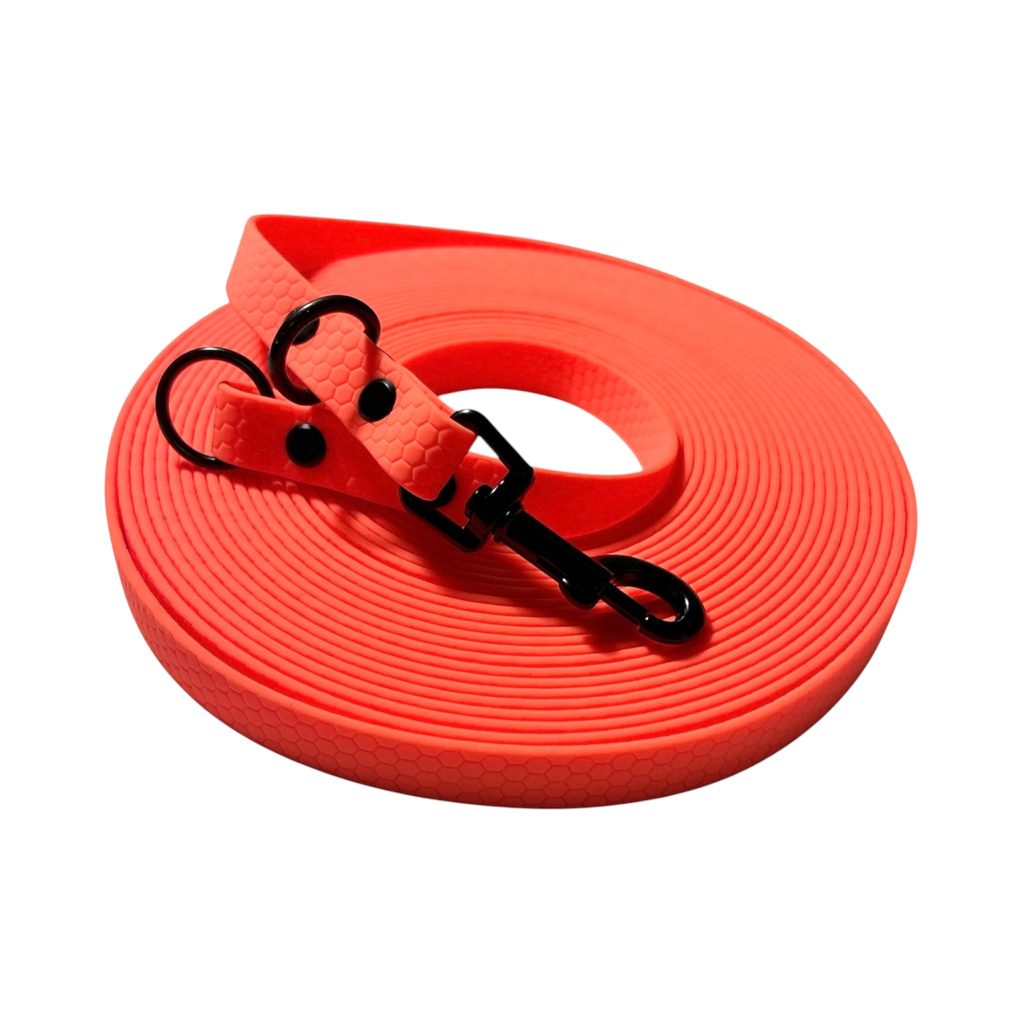 Longe personnalisée pour chien, unie en hexa, avec ou sans poignée, en 16mm
